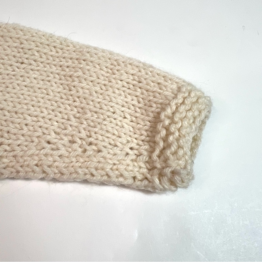 NWOT Mako Hand Knit Wool Blend Cardigan Natural - Picture 5 of 8